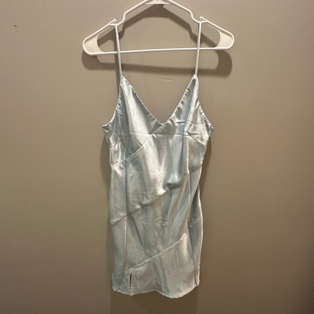 Princess Polly Light Blue Satin Dress